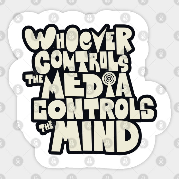 mpowering Free Thinkers: Unveil Truth with my Media Critique T-Shirt! Sticker by Boogosh
